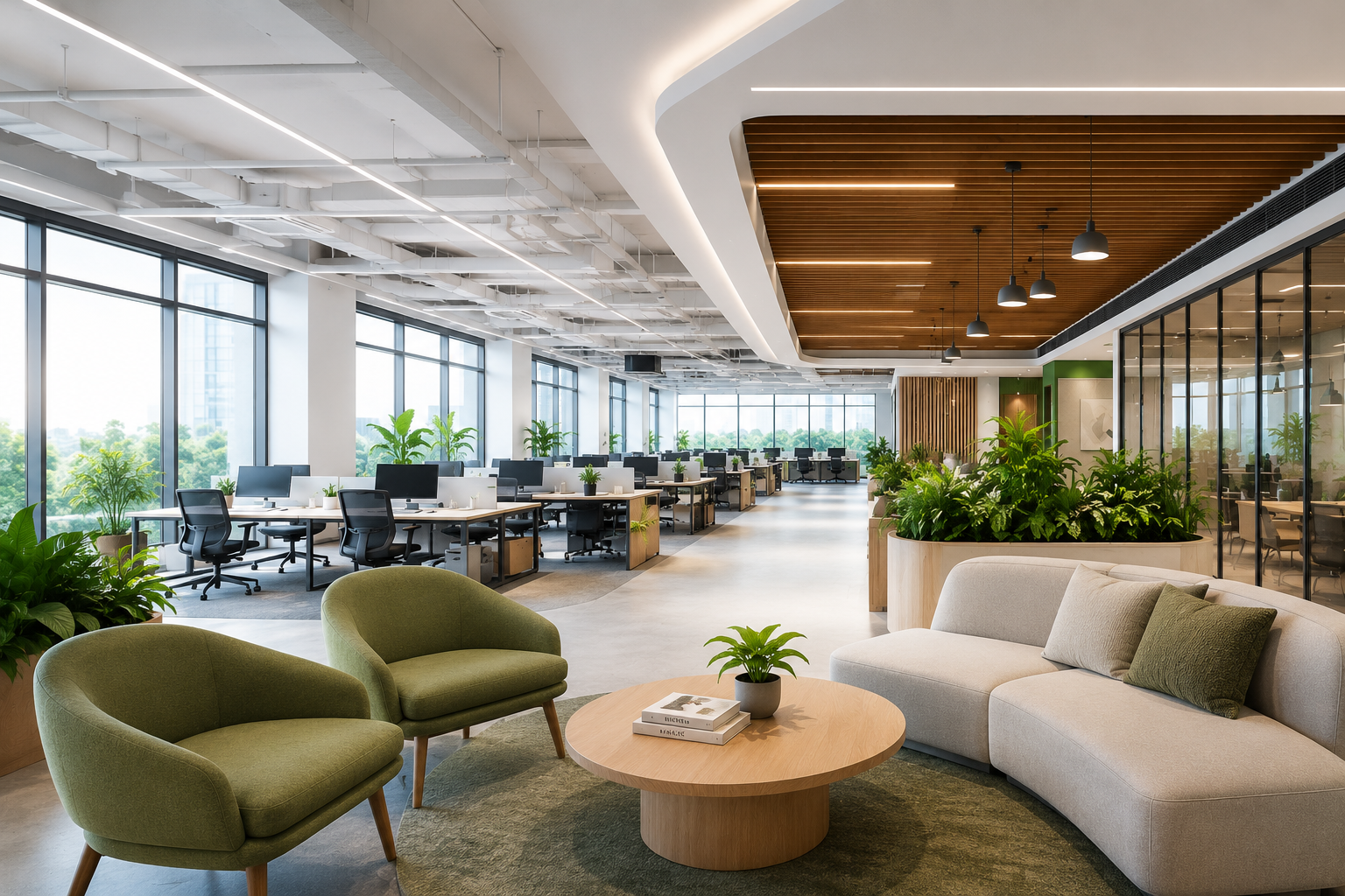 Plan and Plot Studio — interior workspace design showcasing a modern, elegantly crafted office environment